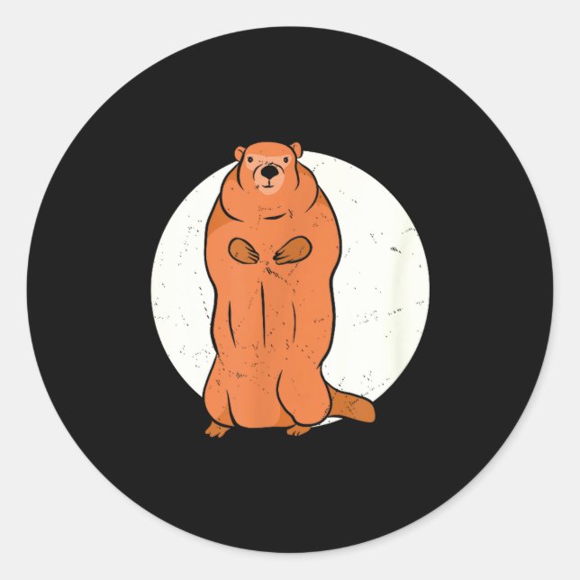 Pegatina Redonda Team No Shadow Crew Groundhog Luna Llena Groundhog (Anverso)