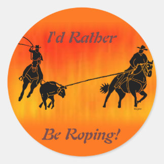 Pegatina Redonda Team Ropers 202
