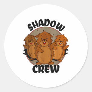 Pegatina Redonda Team Shadow Crew Día de la Marmota 2024