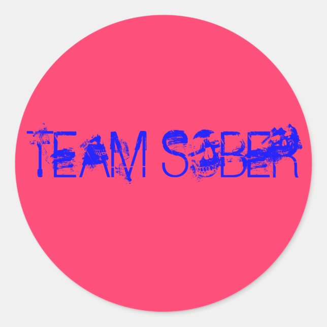 PEGATINA REDONDA TEAM SOBER (Anverso)