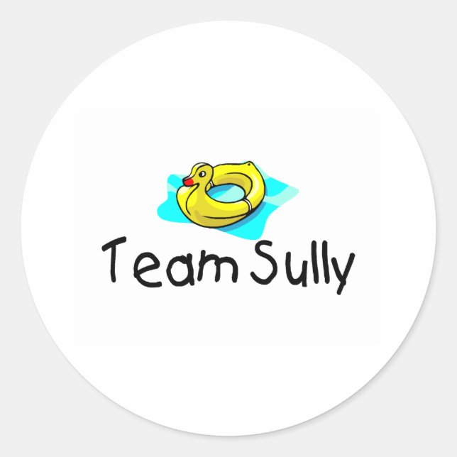 Pegatina Redonda Team Sully Duck (Anverso)