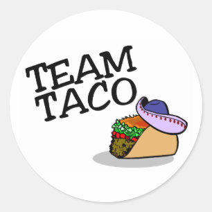 Pegatina Redonda Team Taco Taco