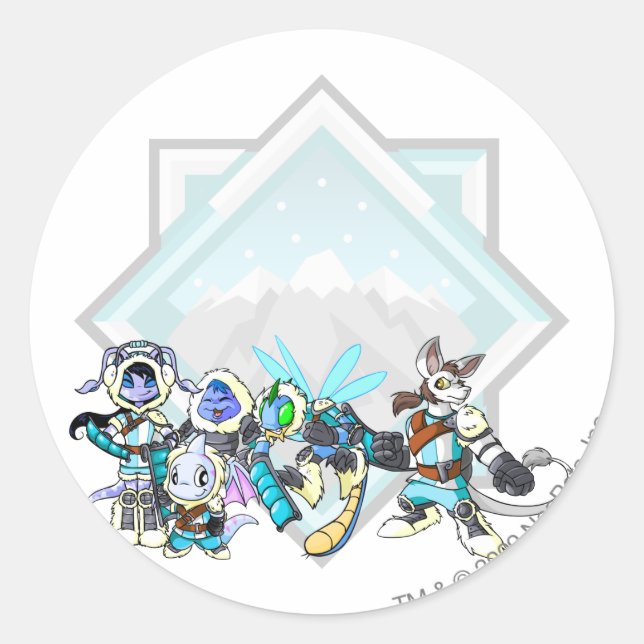 Pegatina Redonda Team Terror Mountain Group (Anverso)