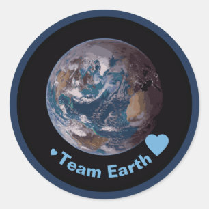 Pegatina Redonda "Team Tierra" Blue Marble