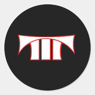 Pegatina Redonda Team Triple Threat Pegatinas