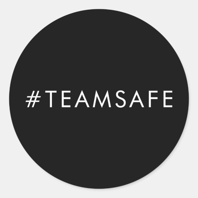 Pegatina Redonda Team Vax Pro Vaccine Black Sticker Design (Anverso)