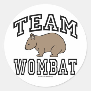 Pegatina Redonda Team Wombat