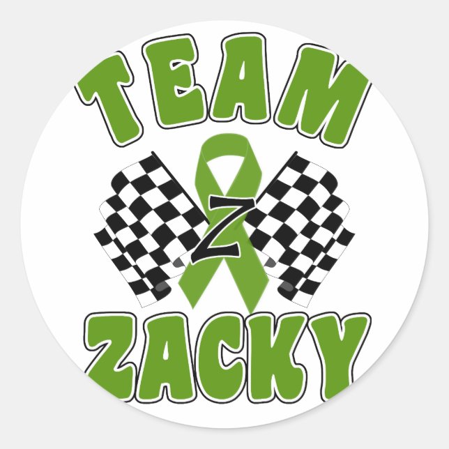 Pegatina Redonda Team Zacky (Anverso)