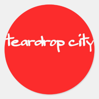 Pegatina Redonda teardrop city SKATEBOARD ロゴステッカー