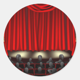 Pegatina Redonda Teatro con audiencia