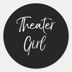 Pegatina Redonda Teatro De Broadway