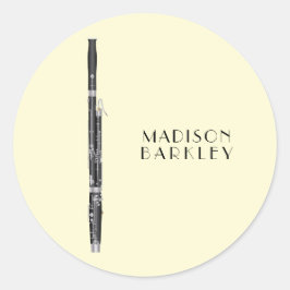 Pegatina Redonda Teatro de música de Bassoon Woodwind