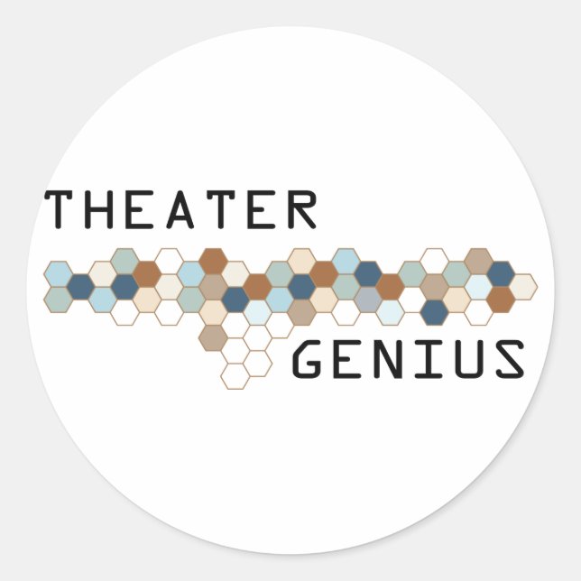 Pegatina Redonda Teatro Genius (Anverso)