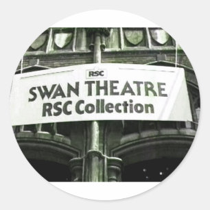 Pegatina Redonda Teatro Stratford-upon-Avon Swan snap-27813 jGibne