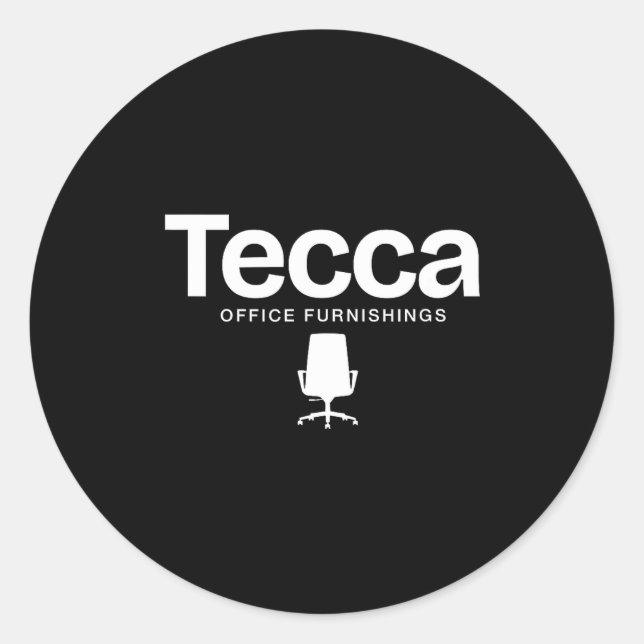 Pegatina Redonda Tecca Office Furnishings  (Anverso)