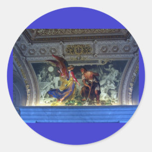Pegatina Redonda Techo en el Museo Vaticano en Roma