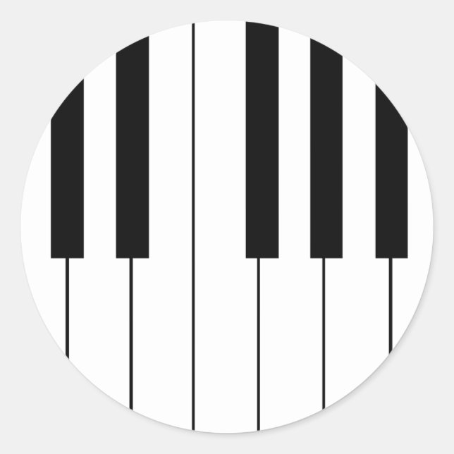 Pegatina Redonda Teclado (Anverso)