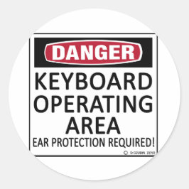 Pegatina Redonda Teclado de área de operación
