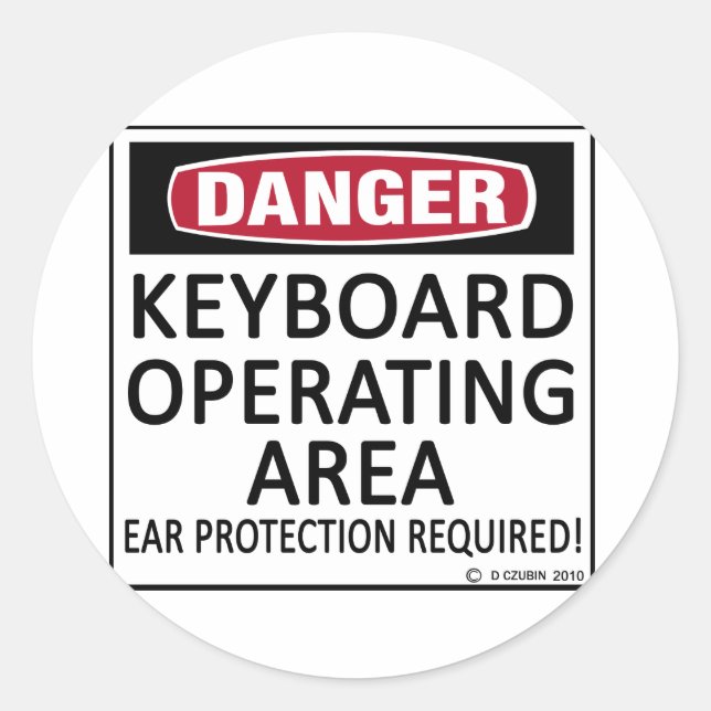Pegatina Redonda Teclado de área de operación (Anverso)