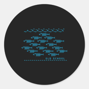 Pegatina Redonda Teclado de texto Ciencias de la computación Nerd O