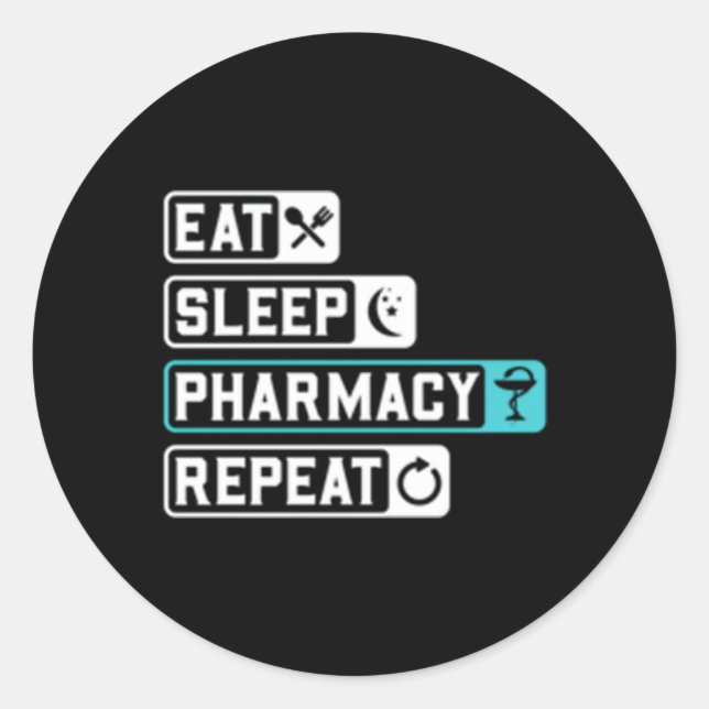 Pegatina Redonda Técnico de Farmacia (Anverso)