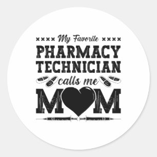 Pegatina Redonda Técnico De Farmacia Me Llama Regalo Farmacéutico D