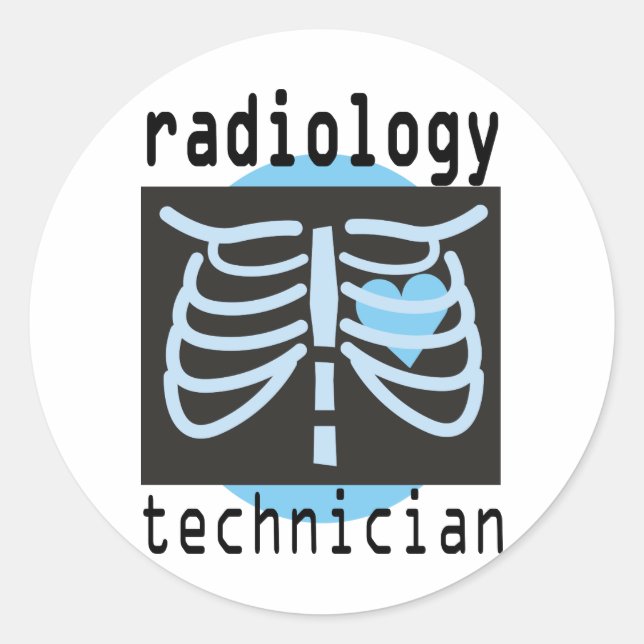 Pegatina Redonda Técnico de Radiología