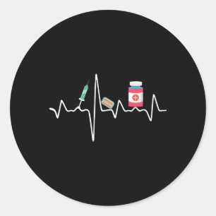 Pegatina Redonda Técnico Farmacéutico Hebeat