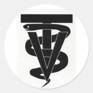 Pegatina Redonda Técnico Veterinario