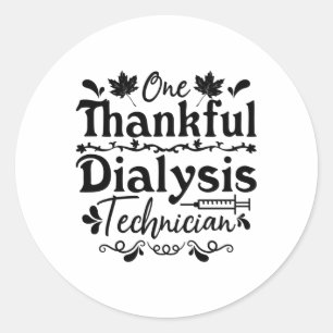 Pegatina Redonda Tecnología de nefrología de un experto en diálisis