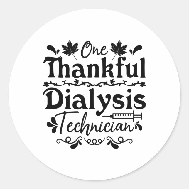 Pegatina Redonda Tecnología de nefrología de un experto en diálisis (Anverso)