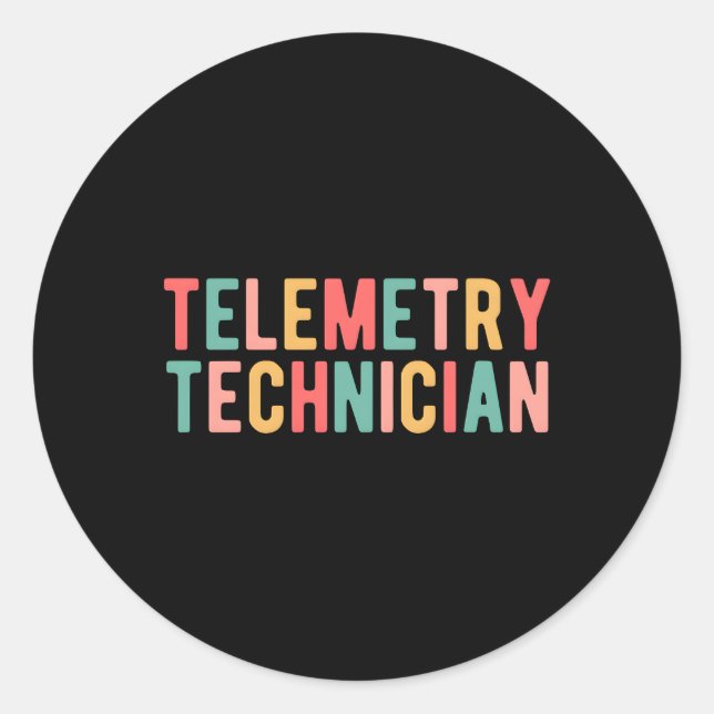 Pegatina Redonda Tecnología de telemetría mejor técnica de telemetr (Anverso)