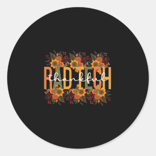 Pegatina Redonda Tecnología Rad Tech, Tecnólogo De Acción De Gracia