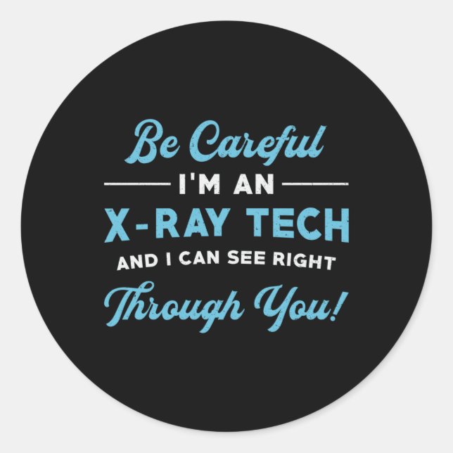 Pegatina Redonda Tecnologías de la Radiología Soy Radiólogo Tecnoló (Anverso)