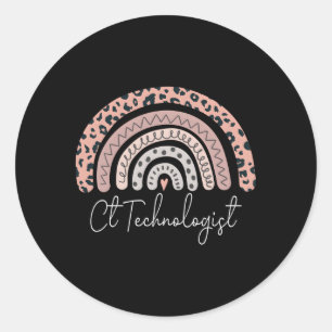 Pegatina Redonda Tecnólogo Ct Rainbow X-Ray Mri Tech Radiology T