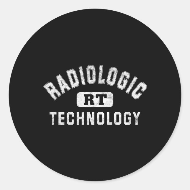 Pegatina Redonda Tecnólogo de Radiología Rt Rad Tech (Anverso)