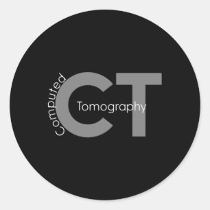 Pegatina Redonda Tecnólogo De Tc De Tomografía Computada Mri Tech