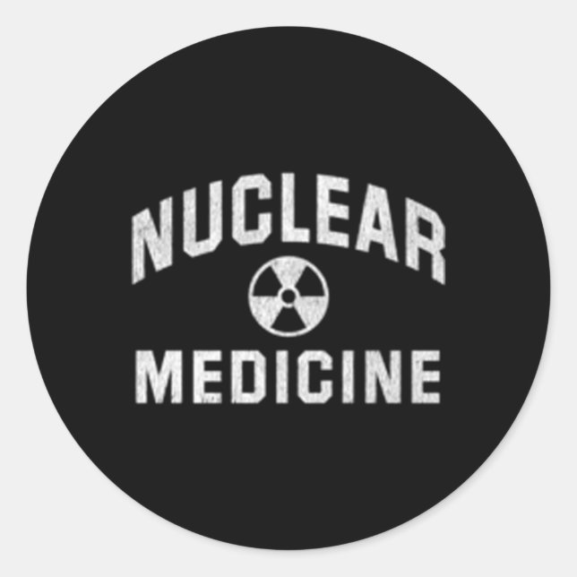 Pegatina Redonda Tecnólogo en medicina nuclear tecnológica de Med n (Anverso)