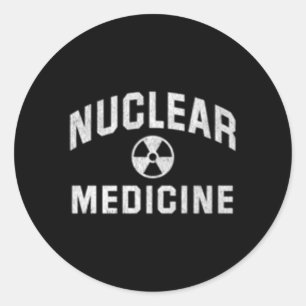 Pegatina Redonda Tecnólogo en medicina nuclear tecnológica de Med n