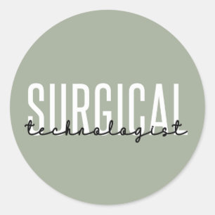 Pegatina Redonda Tecnólogo quirúrgico Med Surg Tech Cirugía