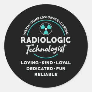 Pegatina Redonda Tecnólogo radiológico de Radiología Xray Tech