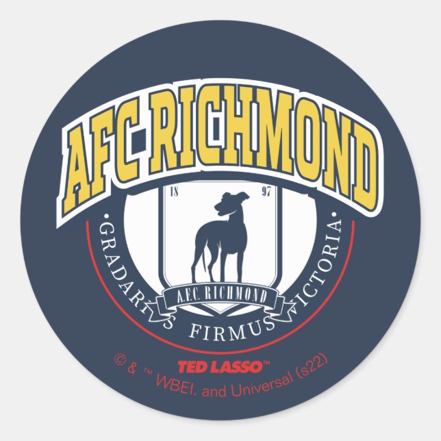 Pegatina Redonda Ted Lasso | AFC Richmond Athletic Circle Badge (Anverso)