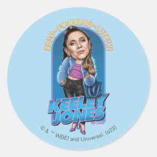 Pegatina Redonda Ted Lasso   Keeley Jones Bobblehead