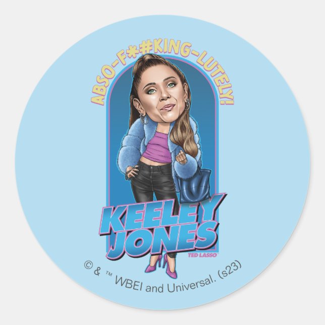 Pegatina Redonda Ted Lasso | Keeley Jones Bobblehead (Anverso)