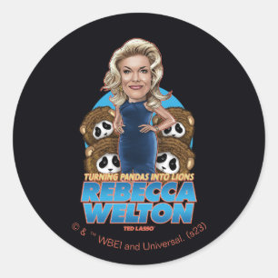 Pegatina Redonda Ted Lasso   Rebecca Welton Bobblehead
