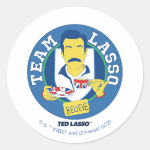 Pegatina Redonda Ted Lasso   Team Lasso Tea Iconic Avatar