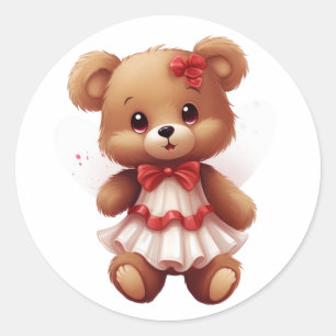 Pegatina Redonda Teddy Bear