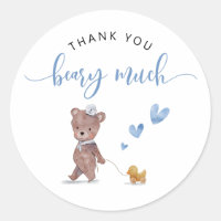 Teddy Bear Boy Cumpleaños Muchas Gracias Beary