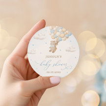 Teddy Bear con Blue Balloons Baby Shower