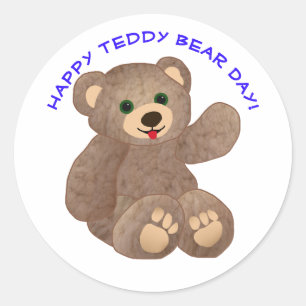 Pegatina Redonda Teddy Bear Day